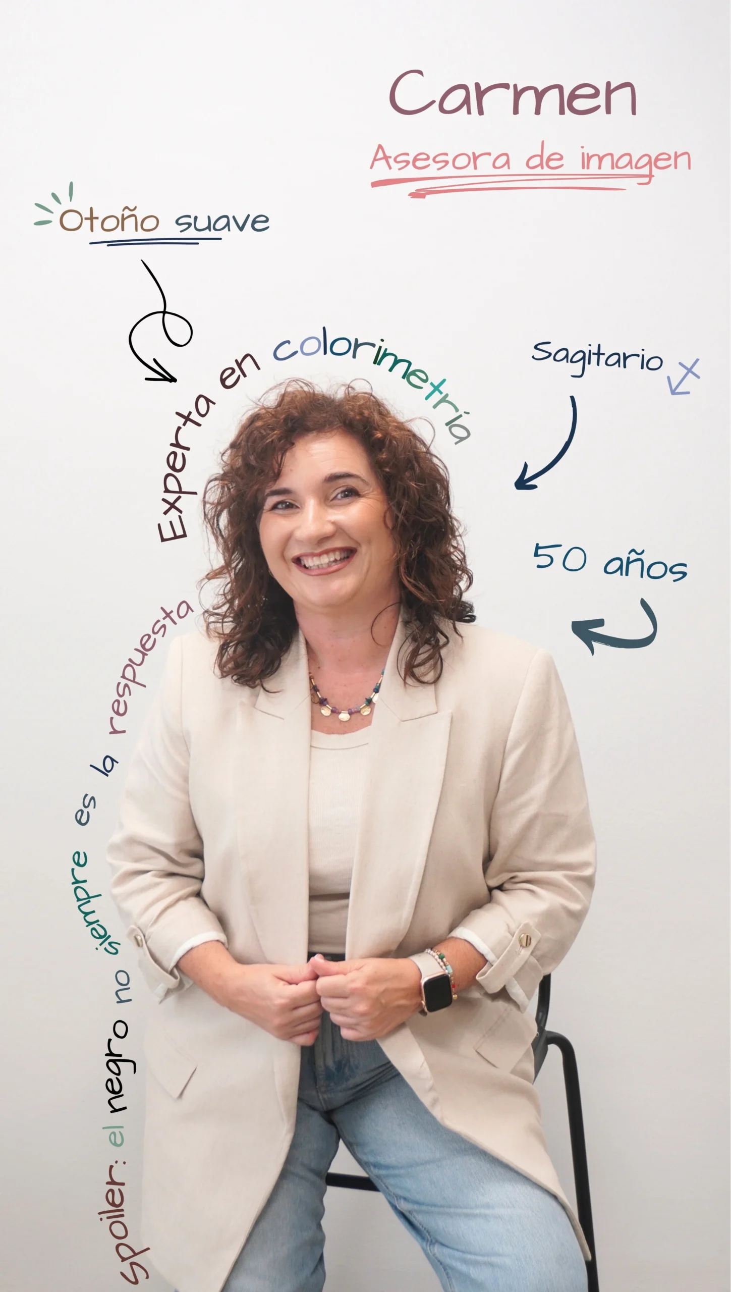 Carmen Pérez Bote, especialista en colorimetría personal en Sevilla